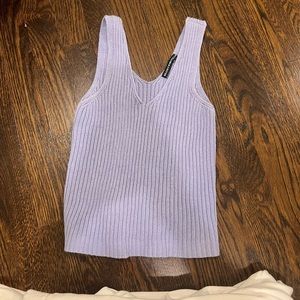 brandy melville ribbed blue tank top